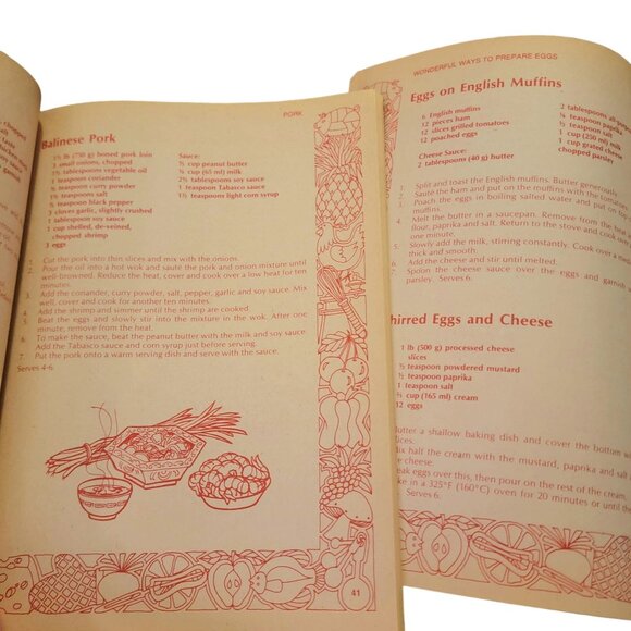 Vintage Cookbook Lot 70s 80s Retro Home Decor Kitchen Bake Cook Book Recipe Food - Picture 9 of 14